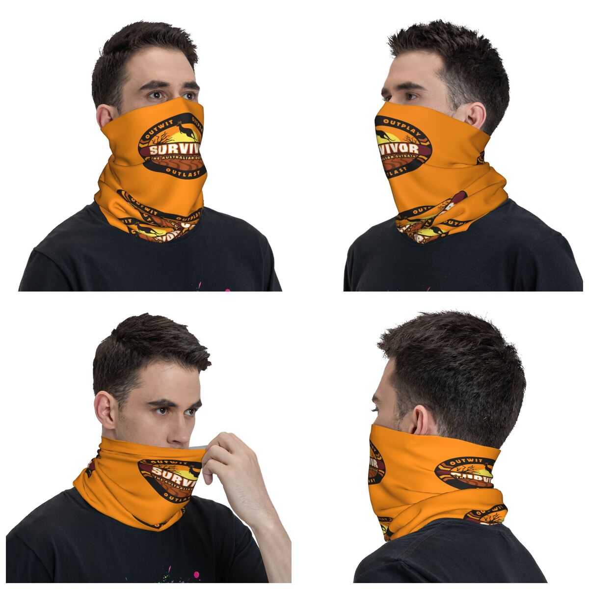 Adventure Game TV Show Survivo - Neck Gaiter Fleece ulasan dan harga