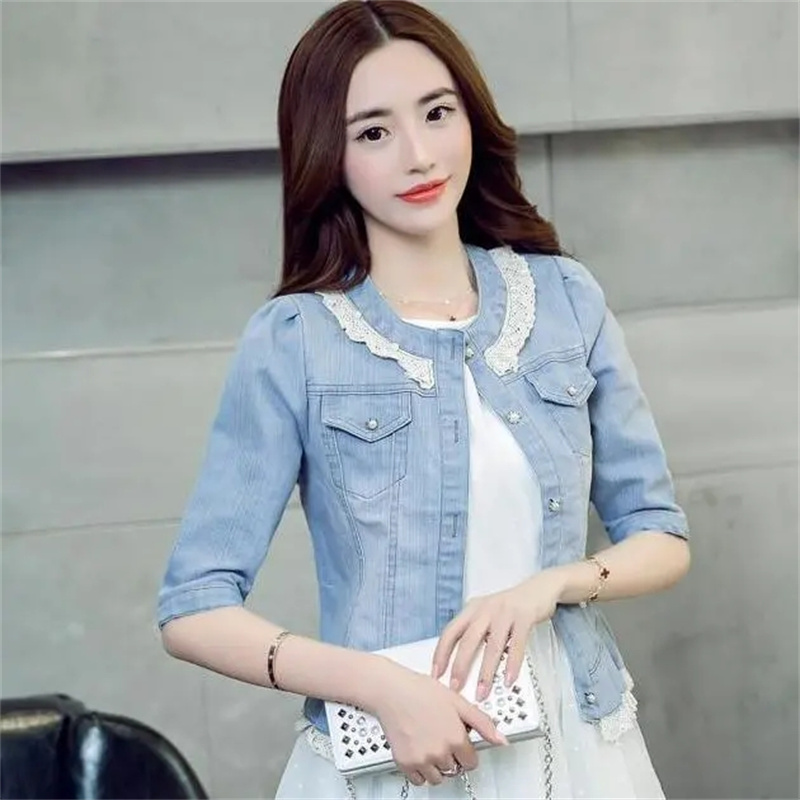 Denim Jacket Women Half Sleeve - Down Jacket Packable ulasan dan harga