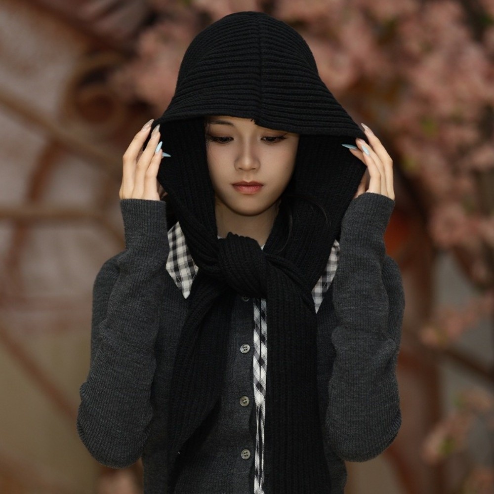 Cute Pullover Hat Knitted Hat  - Knit Beanie Hat Warm ulasan dan harga
