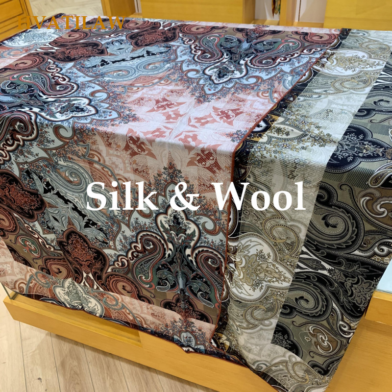 New Luxury 30% Silk 70% Wool S - Shawl Wrap Winter ulasan dan harga