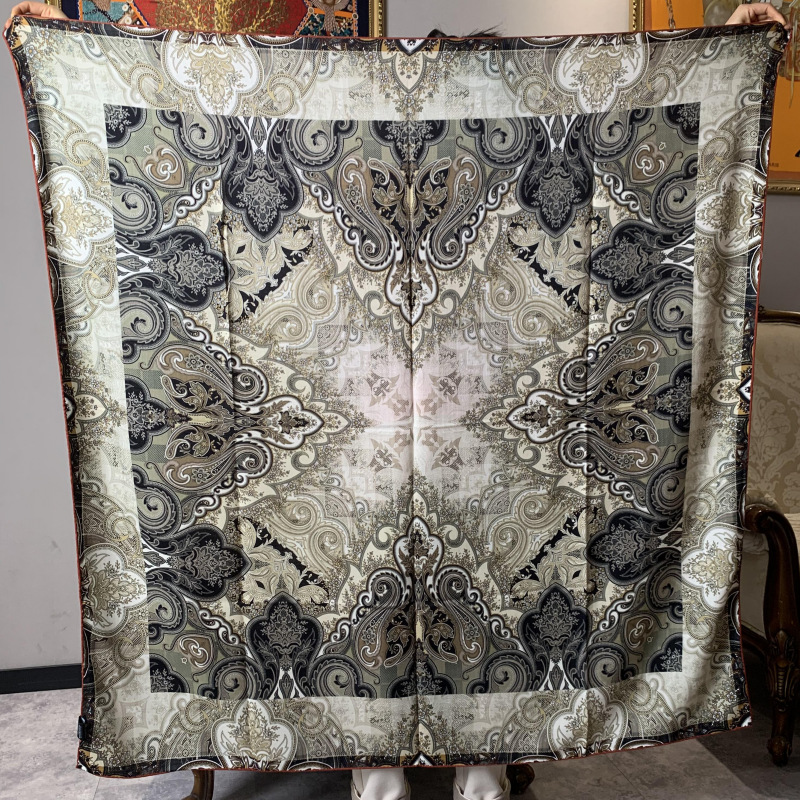 New Luxury 30% Silk 70% Wool S - Shawl Wrap Winter ulasan dan harga