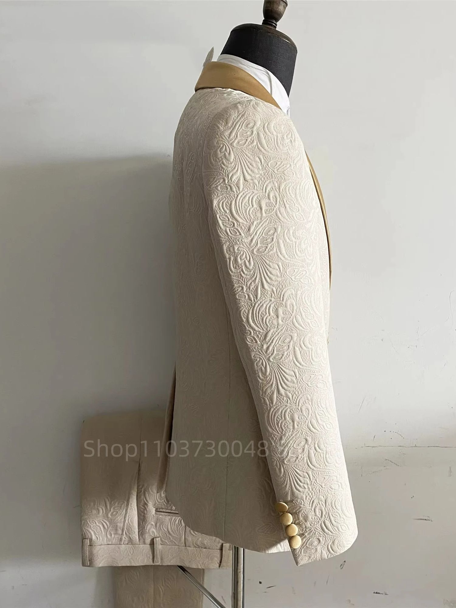 2 Piece Champagne Jacquard Men - Wool Scarf Men ulasan dan harga